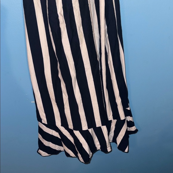 Chaps Chic Black and White Striped Midi Dress - Picture 9 of 9